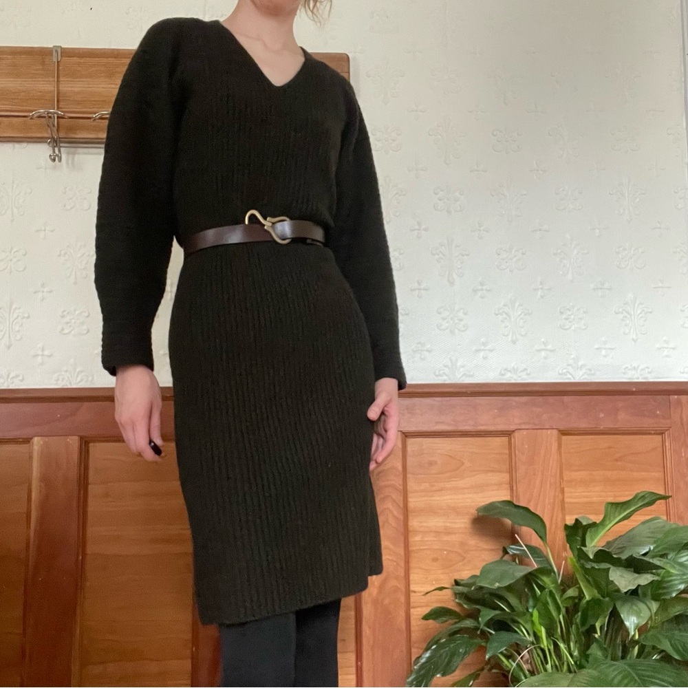 Vince. Olive green dress